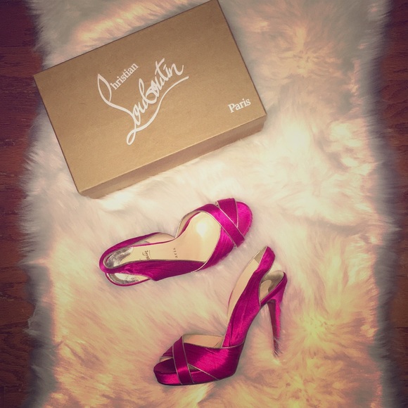 Christian Louboutin Shoes - Christian Louboutin Onemore 120 Crepe Satin Pink